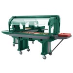Cambro VBRHD6519 Green 6' Versa Food / Salad Bar with Heavy-Duty Casters Cambro VBRHD6519 Green 6' Versa Food / Salad Bar with Heavy-Duty Casters