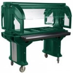 Cambro VBRHD6519 Green 6' Versa Food / Salad Bar with Heavy-Duty Casters Cambro VBRHD6519 Green 6' Versa Food / Salad Bar with Heavy-Duty Casters