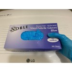 Noble Powder-Free Disposable Black Hybrid 3.5 Mil Thick Gloves - Medium - 1,000/Case