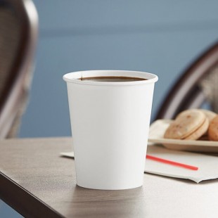 Solo 10 oz. White Single-Sided Poly Paper Hot Cup - 1,000/Case Solo 10 oz. White Single-Sided Poly Paper Hot Cup - 1,000/Case
