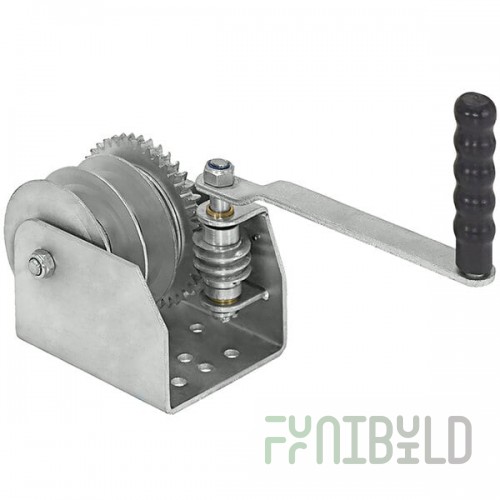 Vestil Steel Double Wall Mounted Hand Winch WALL-D - 1,500 lb. Capacity