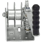 Vestil Steel Double Wall Mounted Hand Winch WALL-D - 1,500 lb. Capacity