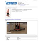 Wesco Industrial Products 1,000 lb. Economy Series Hydraulic Platform Stacker with 24 Wesco Industrial Products 1,000 lb. Economy Series Hydraulic Platform Stacker with 24