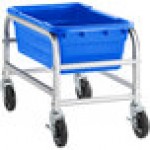 Regency Mobile Aluminum Lug Rack with Blue Meat Lug / Tote Box - Unassembled
