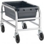 Regency Mobile Aluminum Lug Rack with Blue Meat Lug / Tote Box - Unassembled
