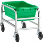Regency Mobile Aluminum Lug Rack with Blue Meat Lug / Tote Box - Unassembled