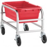 Regency Mobile Aluminum Lug Rack with Blue Meat Lug / Tote Box - Unassembled