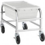 Regency Mobile Aluminum Lug Rack with Blue Meat Lug / Tote Box - Unassembled