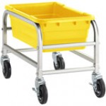 Regency Mobile Aluminum Lug Rack with Blue Meat Lug / Tote Box - Unassembled