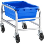 Regency Mobile Aluminum Lug Rack with Blue Meat Lug / Tote Box - Unassembled