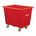 Royal Basket Trucks 7 Cu. Ft. Red Poly Truck with Steel Base and 4 Swivel Casters R06-RDX-PGA-4UNN