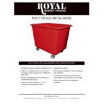 Royal Basket Trucks 7 Cu. Ft. Red Poly Truck with Steel Base and 4 Swivel Casters R06-RDX-PGA-4UNN