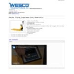 Wesco Industrial Products 272938 5,000 lb. Battery Powered Scale Pallet Truck with 22 1/2 Wesco Industrial Products 272938 5,000 lb. Battery Powered Scale Pallet Truck with 22 1/2