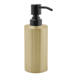 room360 Tokyo 12 oz. Matte Brass Stainless Steel Soap Dispenser with Matte Black Top - 6/Case