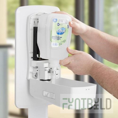 Dial DIA19029 FIT Universal Touch-Free Antibacterial 1 Liter Gel Hand Sanitizer Refill - 3/Case