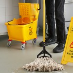 Lavex Wet Mop Kit with 35 Qt. Yellow Mop Bucket, Wet Floor Sign, Handle, and 12 Mop Heads Lavex Wet Mop Kit with 35 Qt. Yellow Mop Bucket, Wet Floor Sign, Handle, and 12 Mop Heads