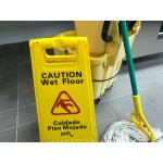Lavex Wet Mop Kit with 35 Qt. Yellow Mop Bucket, Wet Floor Sign, Handle, and 12 Mop Heads Lavex Wet Mop Kit with 35 Qt. Yellow Mop Bucket, Wet Floor Sign, Handle, and 12 Mop Heads