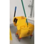 Lavex Wet Mop Kit with 35 Qt. Yellow Mop Bucket, Wet Floor Sign, Handle, and 12 Mop Heads Lavex Wet Mop Kit with 35 Qt. Yellow Mop Bucket, Wet Floor Sign, Handle, and 12 Mop Heads