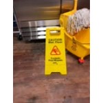 Lavex Wet Mop Kit with 35 Qt. Yellow Mop Bucket, Wet Floor Sign, Handle, and 12 Mop Heads Lavex Wet Mop Kit with 35 Qt. Yellow Mop Bucket, Wet Floor Sign, Handle, and 12 Mop Heads