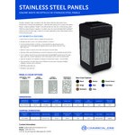 Commercial Zone 734162 42 Gallon Brown Square Trash Can with Stainless Steel Reed Panels Commercial Zone 734162 42 Gallon Brown Square Trash Can with Stainless Steel Reed Panels