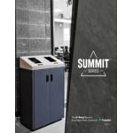 Busch Systems Summit 101501 45 Gallon Powder-Coated Steel Three Stream Decorative Recyclables / Organics / Waste Receptacle