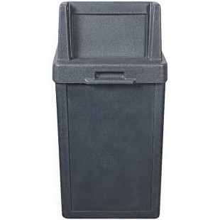 Wausau Tile TF1014 Tuffy 22 Gallon Plastic Square Trash Can with Push Door Lid Wausau Tile TF1014 Tuffy 22 Gallon Plastic Square Trash Can with Push Door Lid
