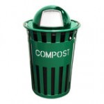 Witt Industries Oakley Eco M3601RE-DT-BL 36 Gallon Blue Outdoor Recycling Bin with Dome Top Lid Witt Industries Oakley Eco M3601RE-DT-BL 36 Gallon Blue Outdoor Recycling Bin with Dome Top Lid