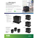 CSL reCollect2 RC2-BLK-9.0 22 Qt. Black Trash and Recycling Bin with Recycle Logo and Logo Base CSL reCollect2 RC2-BLK-9.0 22 Qt. Black Trash and Recycling Bin with Recycle Logo and Logo Base