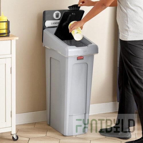 Rubbermaid® Slim Jim 2185053 23 Gallon Single-Stream Landfill Station with Lid
