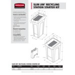 Rubbermaid® Slim Jim 2185053 23 Gallon Single-Stream Landfill Station with Lid