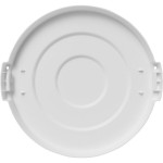 Carlisle 84101102 Bronco 10 Gallon White Flat Round Trash Can Lid Carlisle 84101102 Bronco 10 Gallon White Flat Round Trash Can Lid