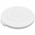Carlisle 84101102 Bronco 10 Gallon White Flat Round Trash Can Lid Carlisle 84101102 Bronco 10 Gallon White Flat Round Trash Can Lid