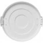Carlisle 84101102 Bronco 10 Gallon White Flat Round Trash Can Lid Carlisle 84101102 Bronco 10 Gallon White Flat Round Trash Can Lid