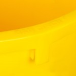 Lavex 55 Gallon Yellow Round Commercial Trash Can