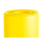Lavex 55 Gallon Yellow Round Commercial Trash Can