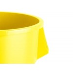 Lavex 55 Gallon Yellow Round Commercial Trash Can