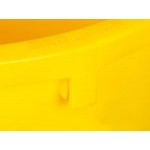 Lavex 55 Gallon Yellow Round Commercial Trash Can