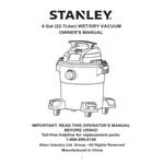 Stanley SL18116P 6 Gallon 4 Peak hp Wet / Dry Vacuum with Tool Kit - 120V, 1 Phase