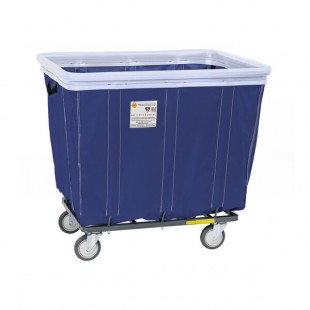 R&B Wire Products, Inc. 12 Bushel Navy Fully Sewn Antimicrobial Vinyl Basket Truck with Bumper and Swivel Casters 412SOBC/ANTI/NVY R&B Wire Products, Inc. 12 Bushel Navy Fully Sewn Antimicrobial Vinyl Basket Truck with Bumper and Swivel Casters 412SOBC/ANTI/NVY