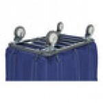R&B Wire Products, Inc. 12 Bushel Navy Fully Sewn Antimicrobial Vinyl Basket Truck with Bumper and Swivel Casters 412SOBC/ANTI/NVY R&B Wire Products, Inc. 12 Bushel Navy Fully Sewn Antimicrobial Vinyl Basket Truck with Bumper and Swivel Casters 412SOBC/ANTI/NVY
