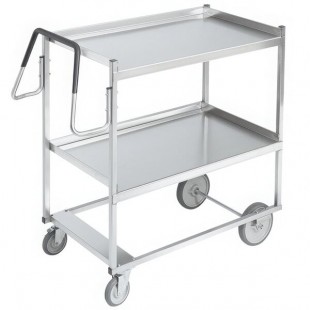 Vollrath 97200 Heavy-Duty Stainless Steel 2 Shelf Utility Cart - 39 Vollrath 97200 Heavy-Duty Stainless Steel 2 Shelf Utility Cart - 39