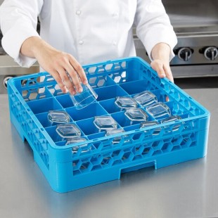 Carlisle RC20-114 OptiClean 20-Compartment Tilted Cup Rack with One Extender Carlisle RC20-114 OptiClean 20-Compartment Tilted Cup Rack with One Extender
