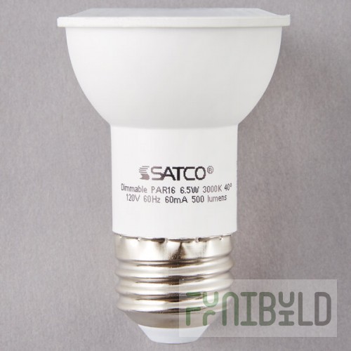 Satco S9388 6.5 Watt (60 Watt Equivalent) Warm White LED Reflector Light Bulb - 120V (PAR16)