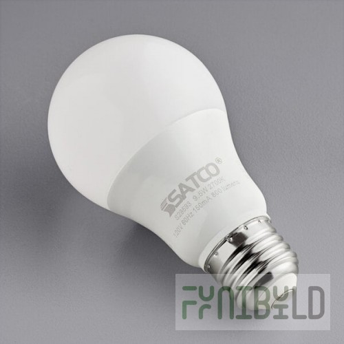Satco S29593 LED Light Bulb - Frosted Warm White, 9.5 Watt, 120V (A19)