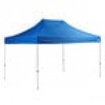 Backyard Pro Courtyard Series 10' x 15' Blue Straight Leg Regular-Duty Steel Instant Pop-Up Canopy Tent