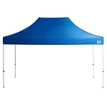 Backyard Pro Courtyard Series 10' x 15' Blue Straight Leg Regular-Duty Steel Instant Pop-Up Canopy Tent