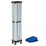 Backyard Pro Courtyard Series 10' x 15' Blue Straight Leg Regular-Duty Steel Instant Pop-Up Canopy Tent