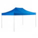 Backyard Pro Courtyard Series 10' x 15' Blue Straight Leg Regular-Duty Steel Instant Pop-Up Canopy Tent