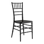 Lancaster Table & Seating Steel Reinforced Heavy-Duty Black Resin Chiavari Chair Lancaster Table & Seating Steel Reinforced Heavy-Duty Black Resin Chiavari Chair