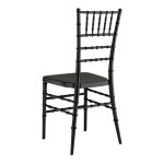 Lancaster Table & Seating Steel Reinforced Heavy-Duty Black Resin Chiavari Chair Lancaster Table & Seating Steel Reinforced Heavy-Duty Black Resin Chiavari Chair